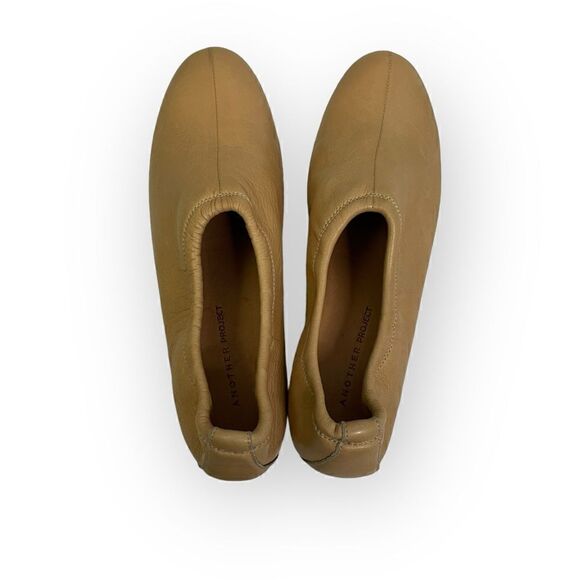 Another Project Tan Leather Heeled Booties Block Heel - Picture 2 of 12